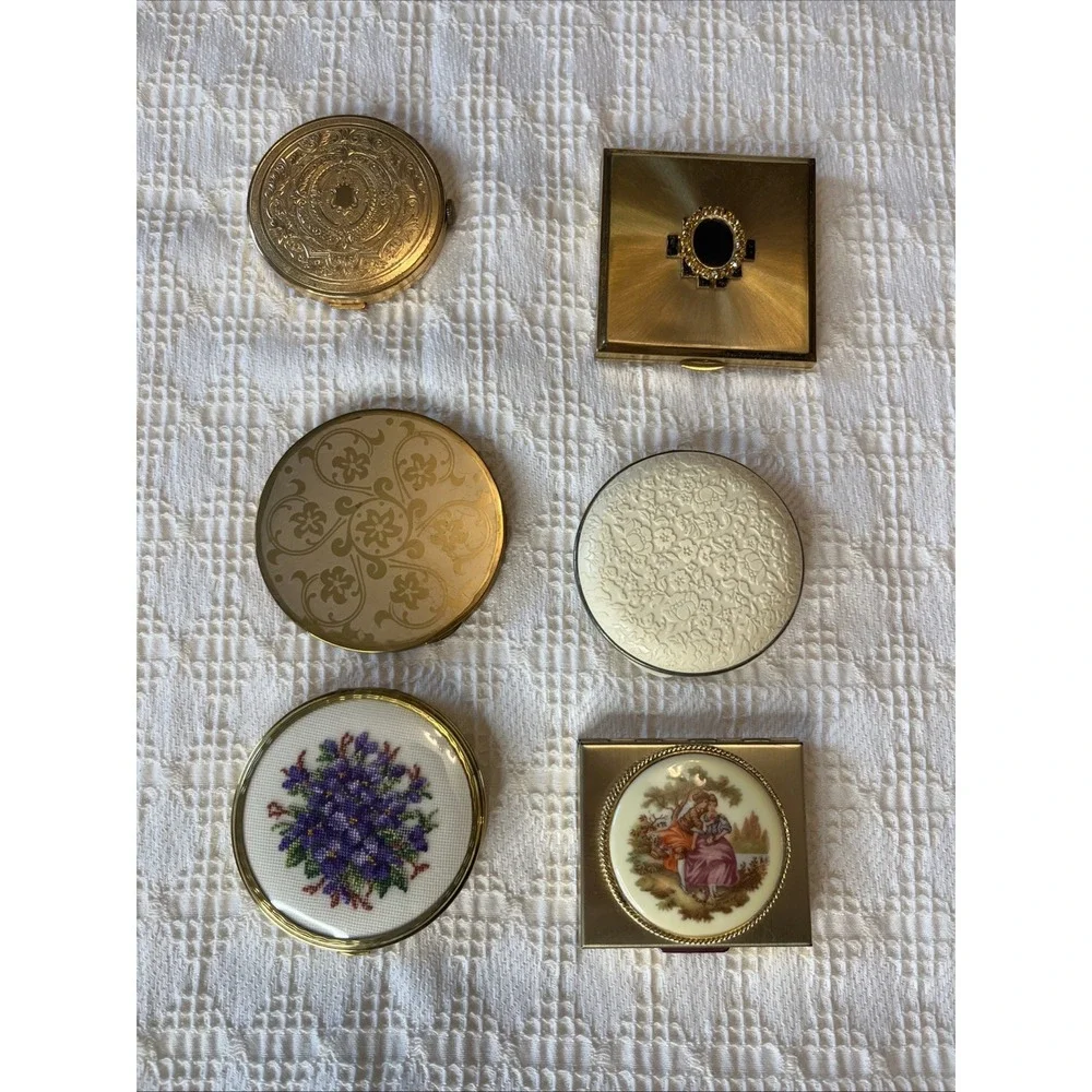 Wadsworth Framus Vienna Arden Avon Kigu Make-up Compact Powder Case LOT 6 Pcs